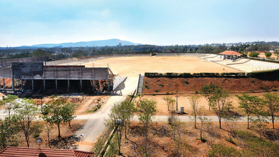A panoramic view of Bannimantap Grounds