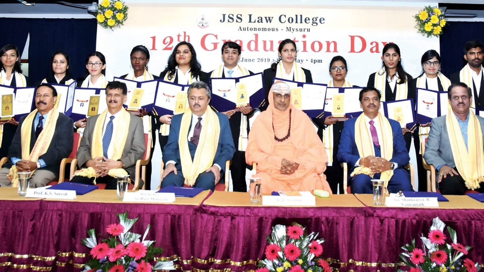 ‘Learning does not stop at college but eternal’ 12th Graduation Day at JSS Law College