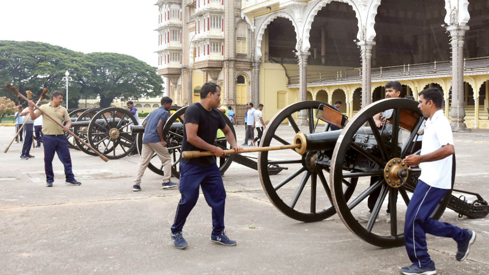 Cannon firing dry run held at Palace